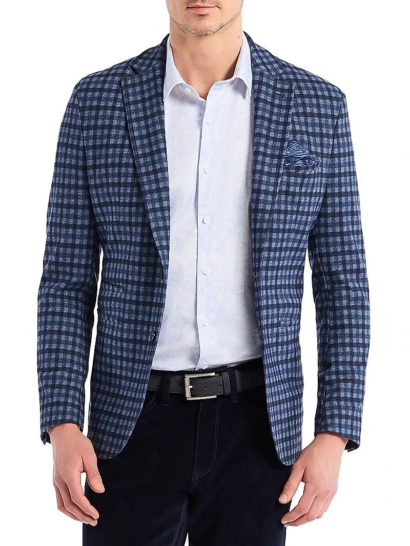 Marvin Checkered Knit Sport Coat