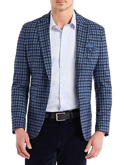 Marvin Checkered Knit Sport Coat