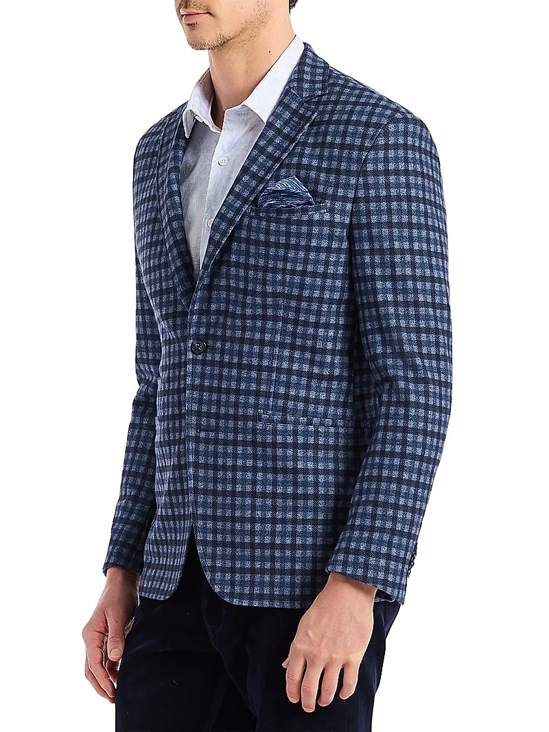 Marvin Checkered Knit Sport Coat