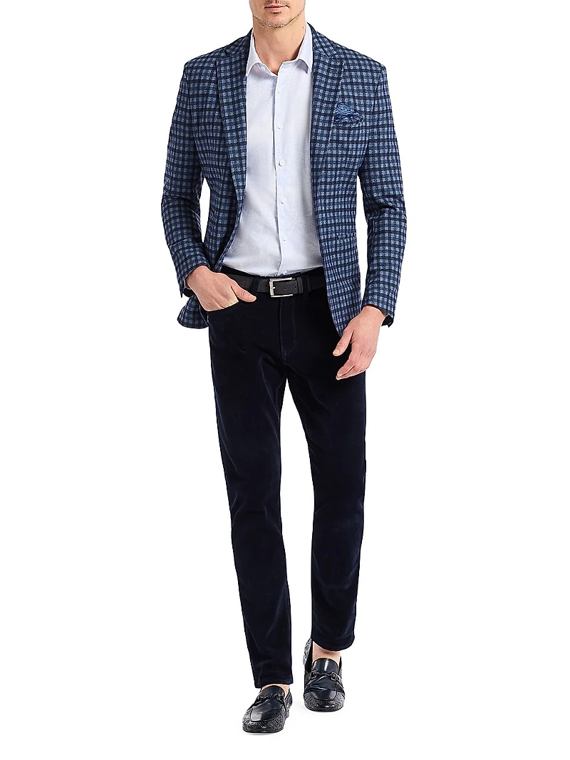 Marvin Checkered Knit Sport Coat