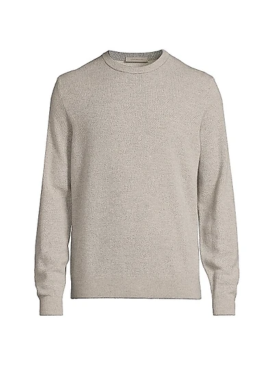 Two-Tone Wool-Cashmere Sweater