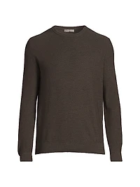 Birdseye Wool Crewneck Sweater