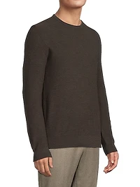 Birdseye Wool Crewneck Sweater