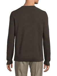 Birdseye Wool Crewneck Sweater