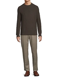Birdseye Wool Crewneck Sweater