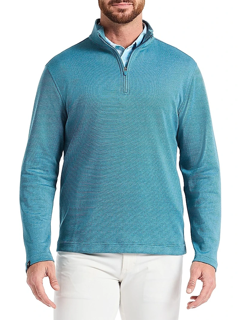 Textured Knit Quarter-Zip Sweater