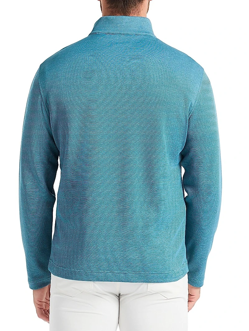 Textured Knit Quarter-Zip Sweater