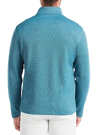 Textured Knit Quarter-Zip Sweater