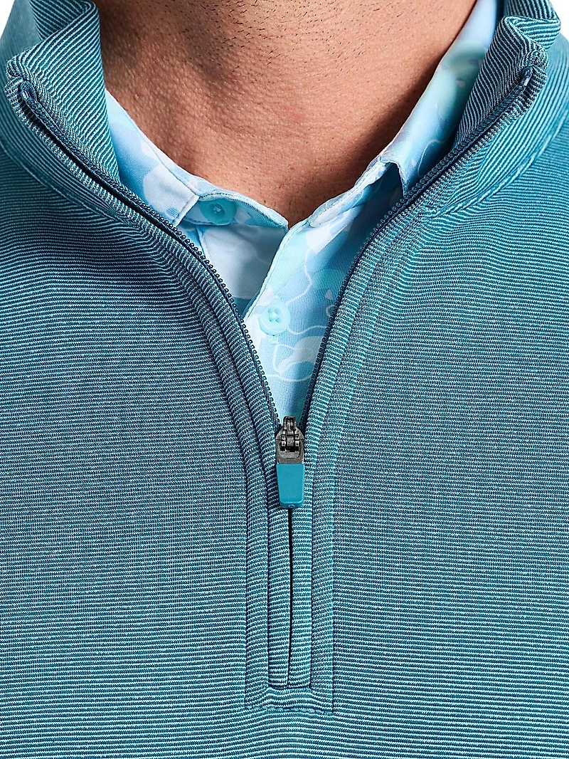 Textured Knit Quarter-Zip Sweater