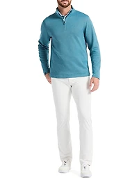 Textured Knit Quarter-Zip Sweater
