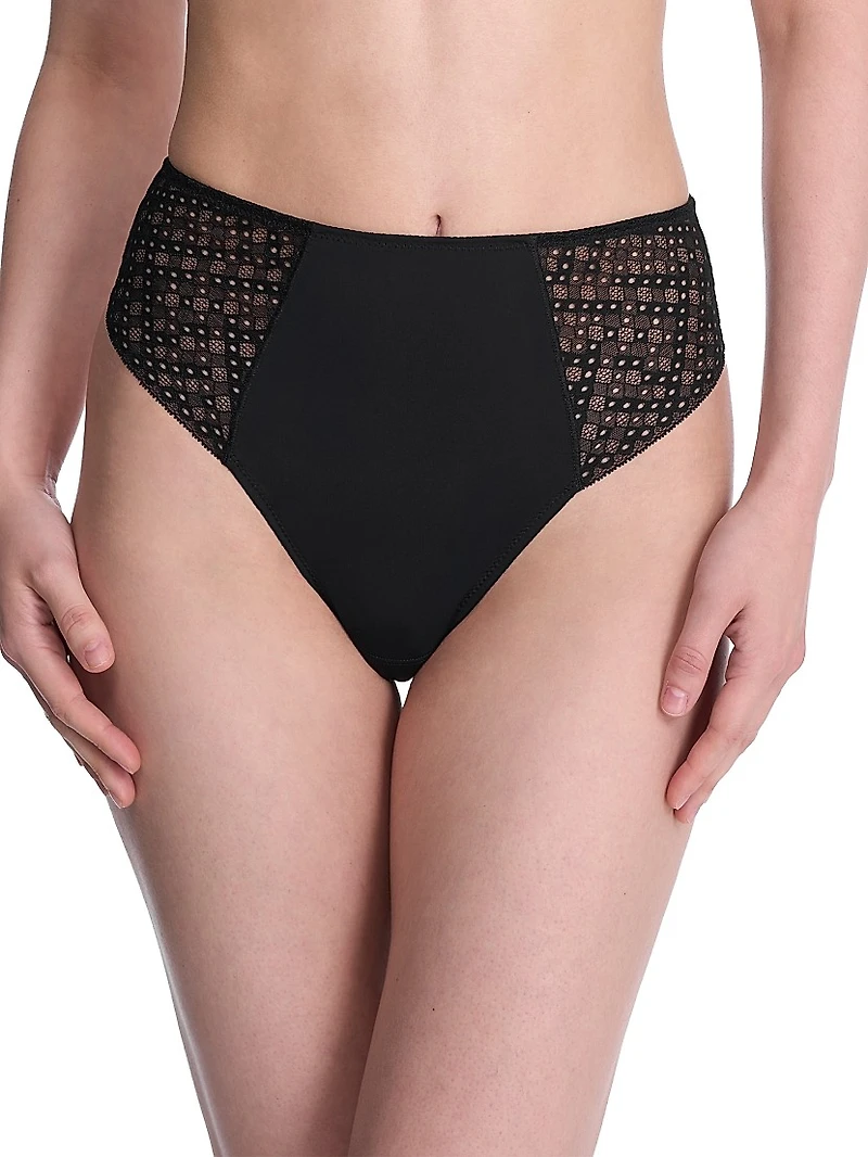 Harmony High Rise Lace Thong