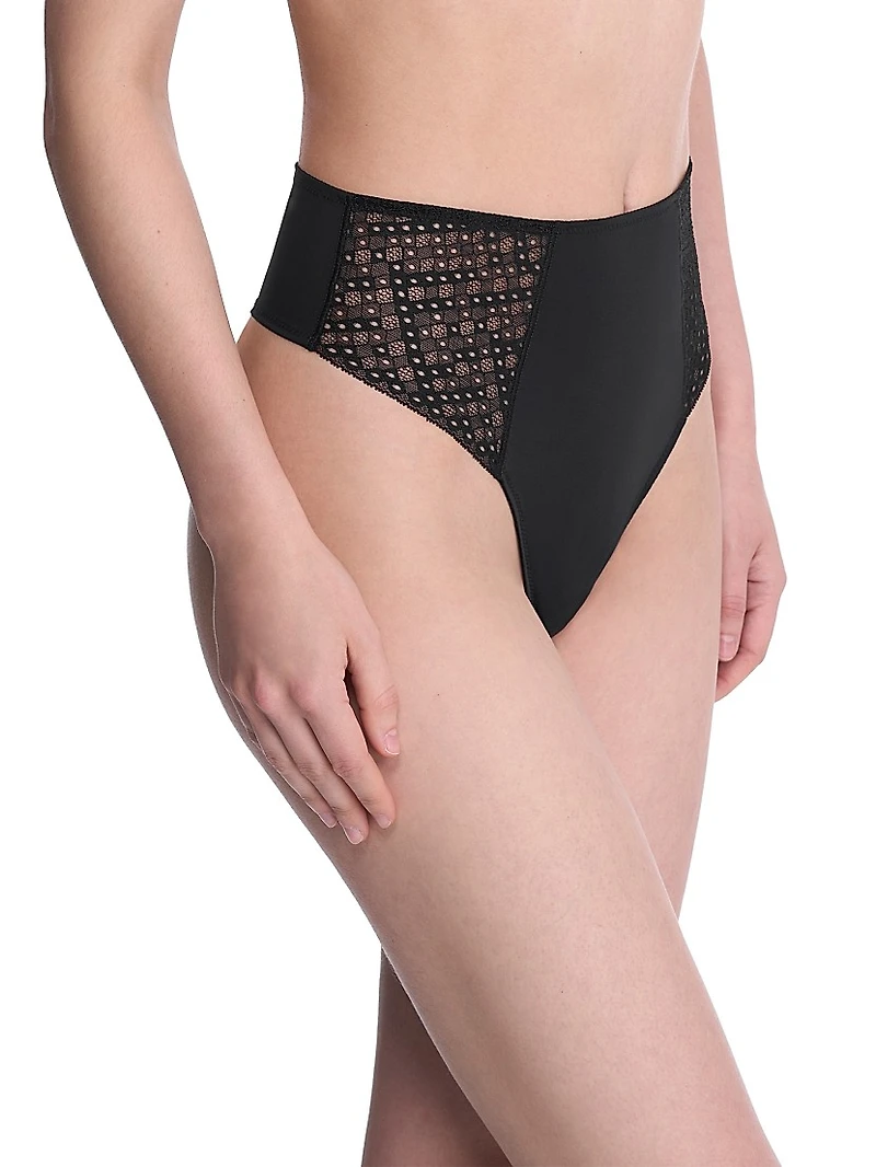 Harmony High Rise Lace Thong