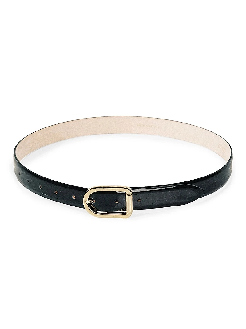 Mija Lacquer Leather Belt