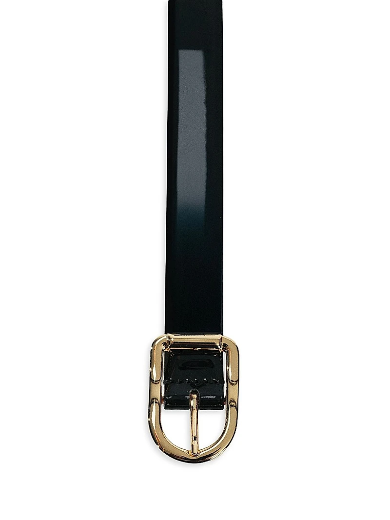 Mija Lacquer Leather Belt