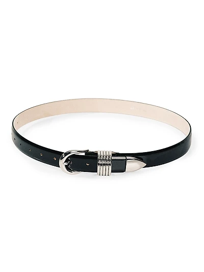 Hollyhock Lacquer Leather Belt