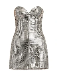 Strapless Metallic Minidress