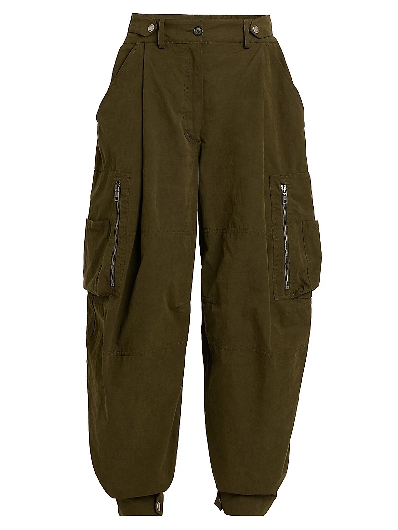 Baggy Cotton-Blend Cargo Trousers