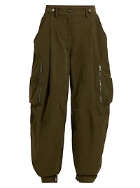 Baggy Cotton-Blend Cargo Trousers