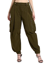 Baggy Cotton-Blend Cargo Trousers