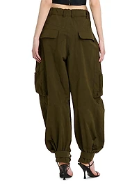 Baggy Cotton-Blend Cargo Trousers