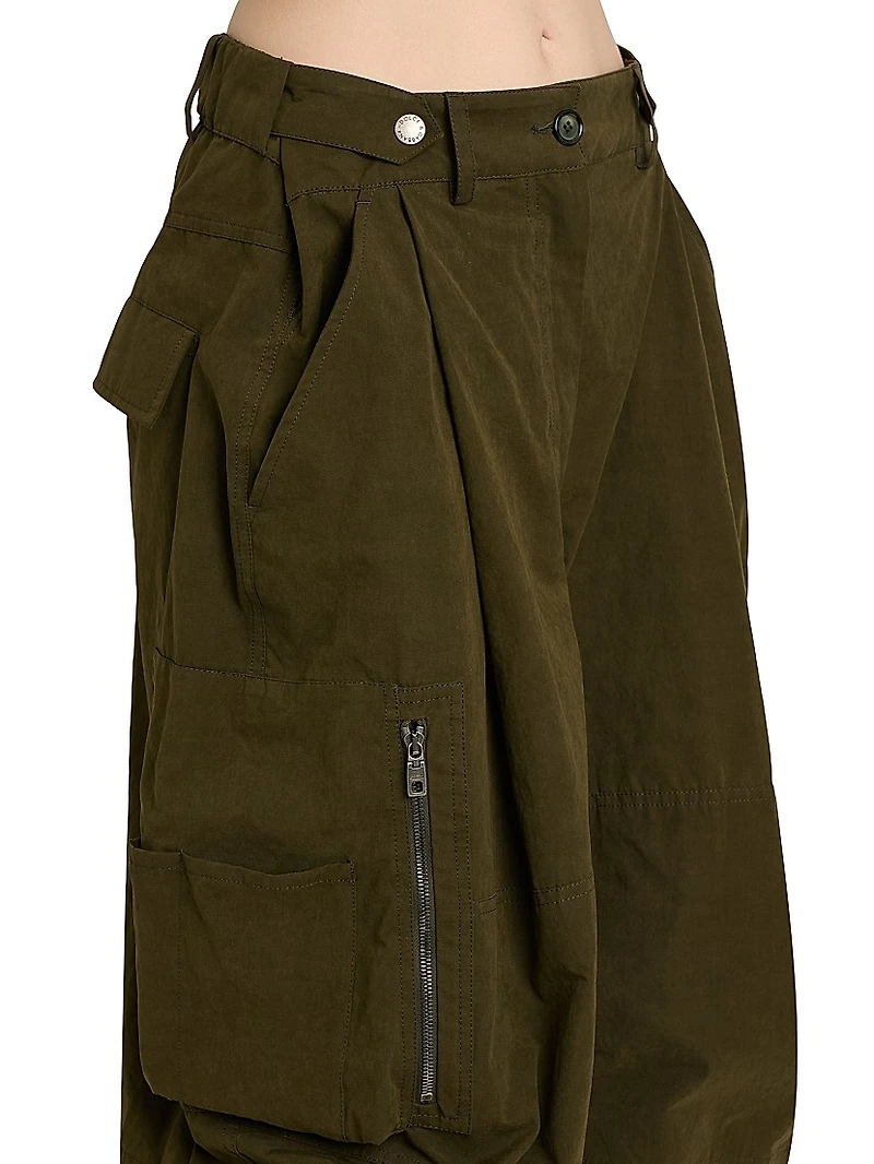 Baggy Cotton-Blend Cargo Trousers