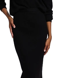 Woolen Pencil Midi-Skirt