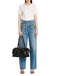 Embellished Wide-Leg Jeans