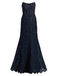 Strapless Lace Mermaid Gown