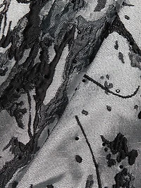 Gathered Brocade Strapless A-Line Gown