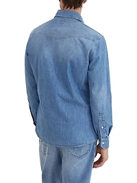 Lightweight Denim Easy Fit Western Shirt