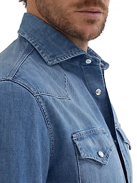 Lightweight Denim Easy Fit Western Shirt