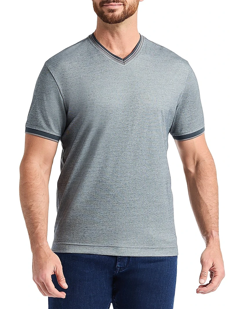 Holton Cotton-Blend V-Neck Top