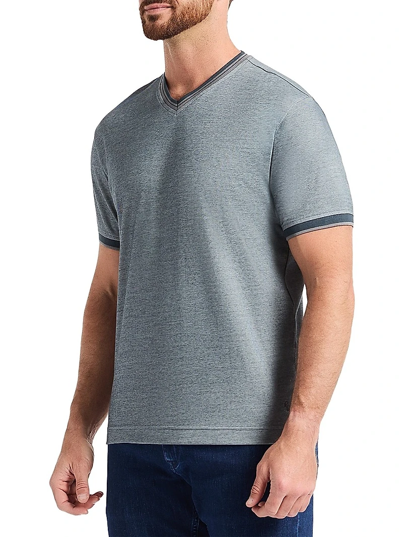 Holton Cotton-Blend V-Neck Top