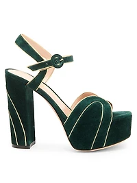 120MM Suede Platform Sandals