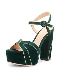 120MM Suede Platform Sandals