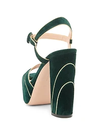 120MM Suede Platform Sandals