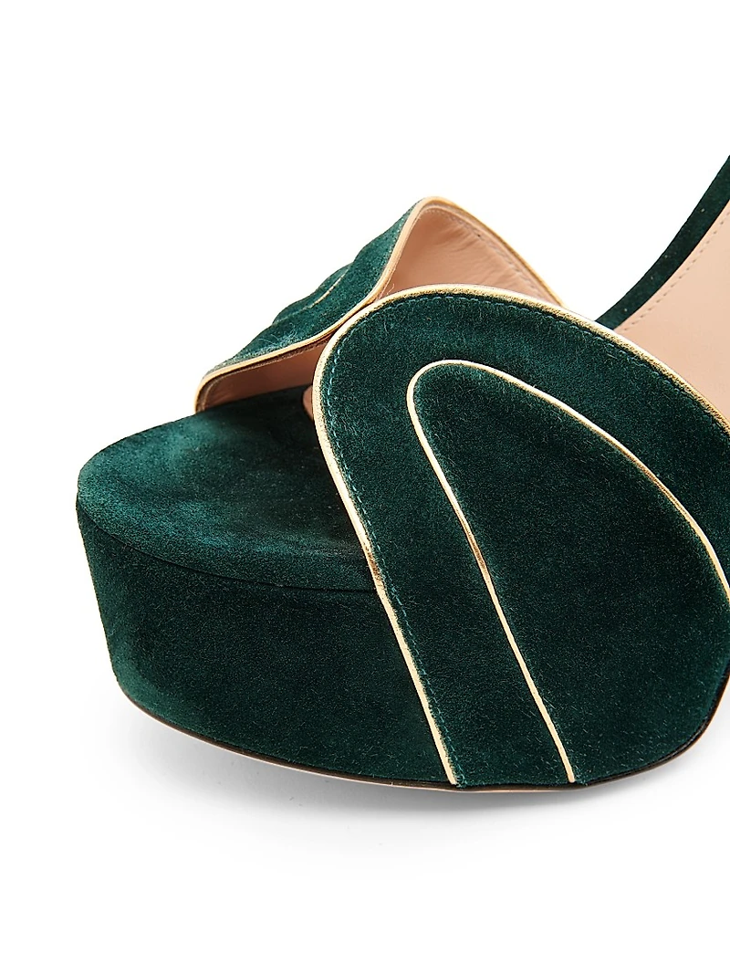 120MM Suede Platform Sandals