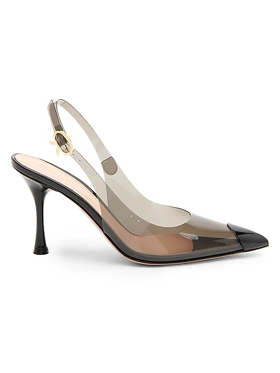 85MM Cap-Toe Slingback Pumps