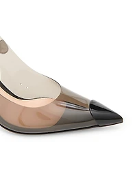 85MM Cap-Toe Slingback Pumps