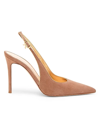 95MM Suede Slingback Pumps