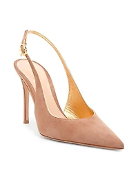 95MM Suede Slingback Pumps