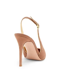 95MM Suede Slingback Pumps