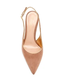 95MM Suede Slingback Pumps