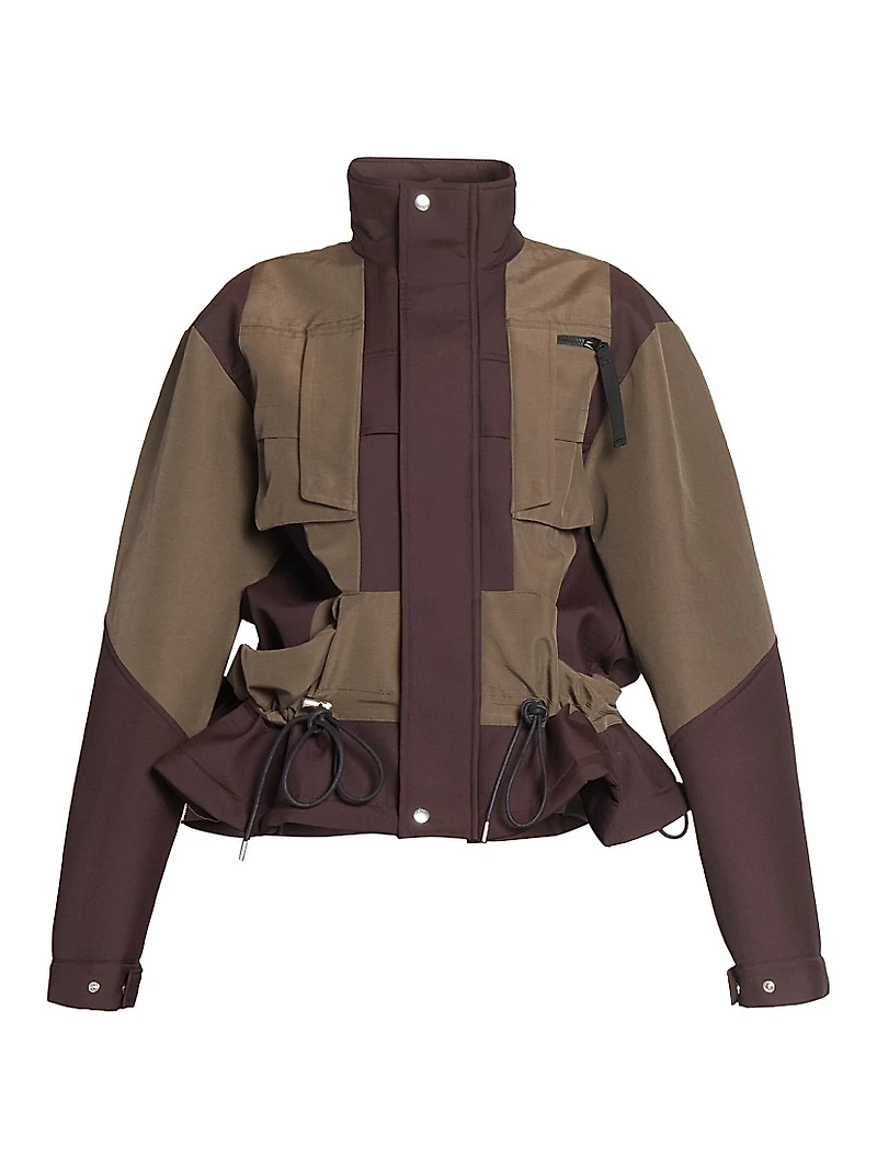 Colorblocked Blouson Jacket