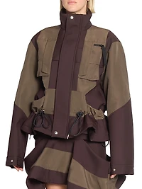 Colorblocked Blouson Jacket