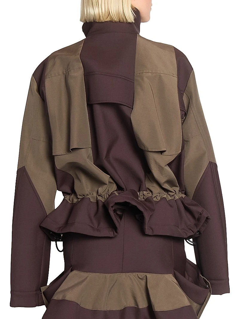 Colorblocked Blouson Jacket