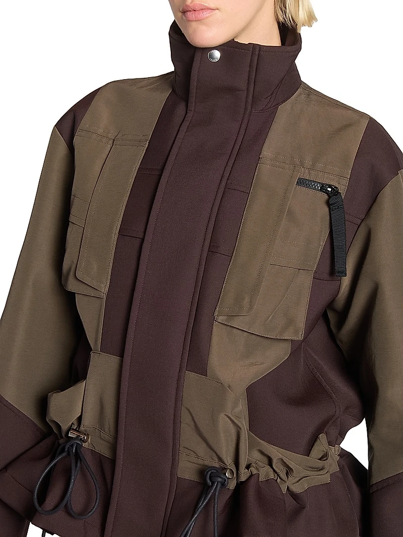 Colorblocked Blouson Jacket