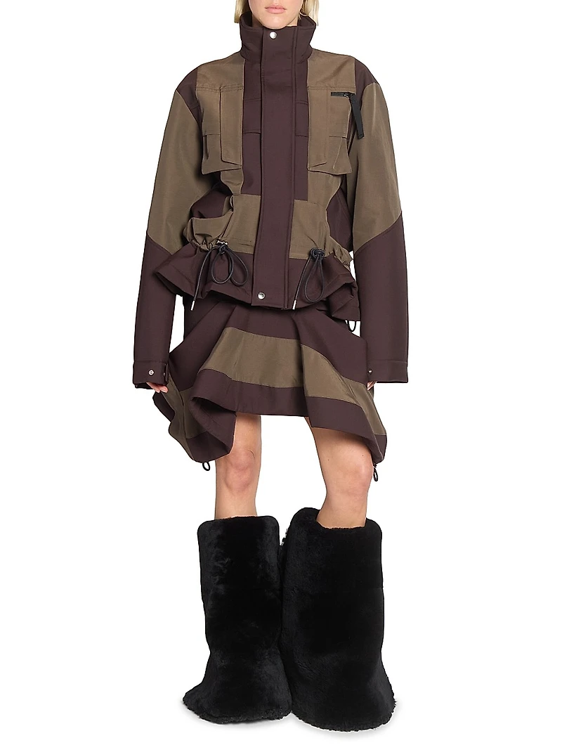 Colorblocked Blouson Jacket