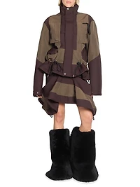 Colorblocked Blouson Jacket