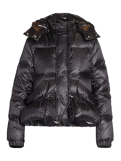Hooded Blouson Puffer Jacket